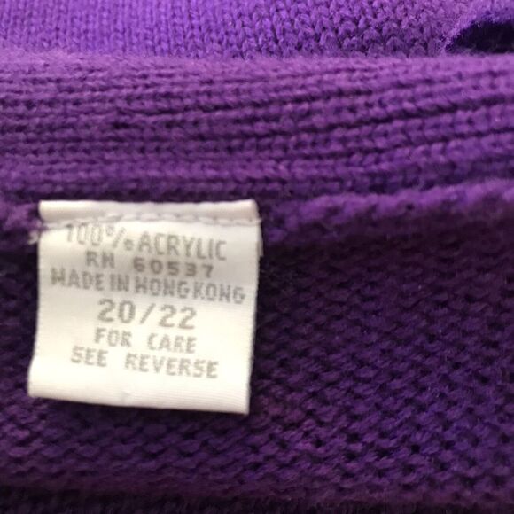 FITTING IMAGE Woman's Purple Cardigan Open Front Long Sleeves Pockets Sz 20/22 - Picture 12 of 16
